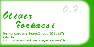 oliver horpacsi business card